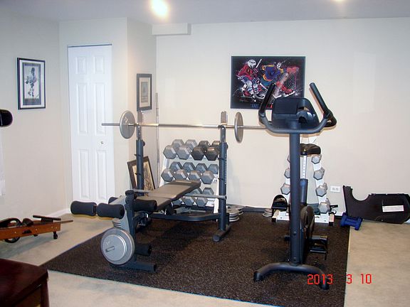 Basement exercise area