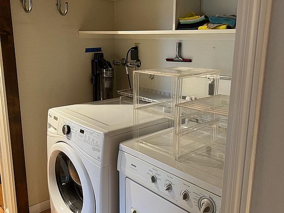 Laundry in hallway