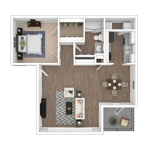 Floor plan 1x1 Upgrade