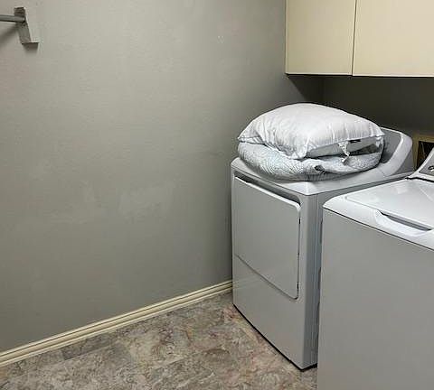 Shared laundry room.