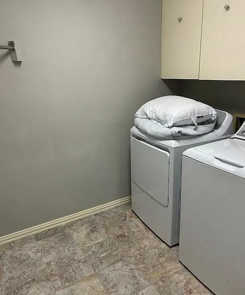 Shared laundry room.
