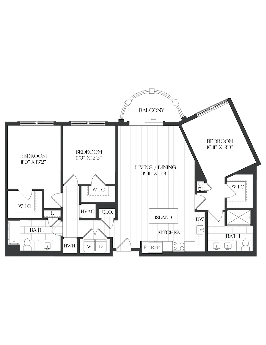 Floor plan 3 Bed/2 Bath-3B-3-The Barrett