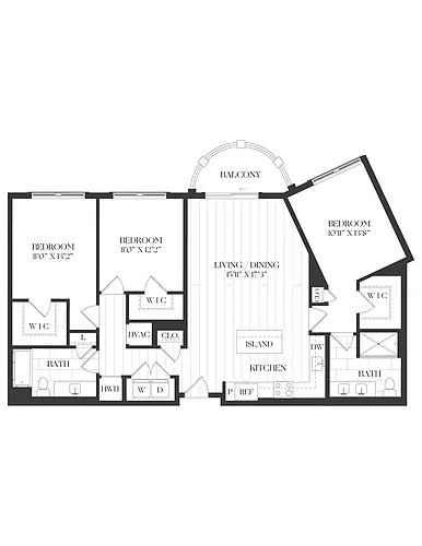 Floor plan 3 Bed/2 Bath-3B-3-The Barrett