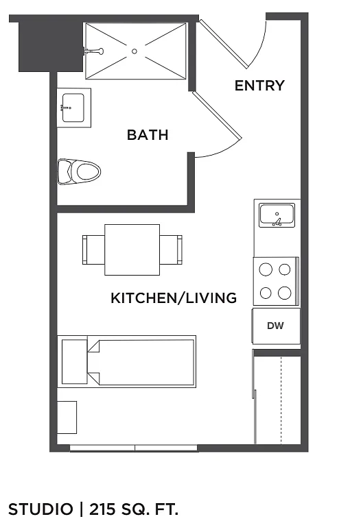 Floor plan Studio B