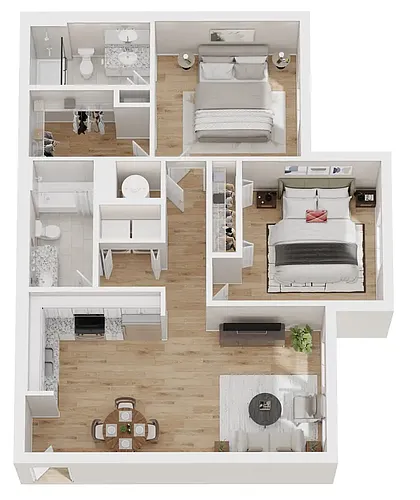 Floor plan 2 Bedroom , 1 Bathroom