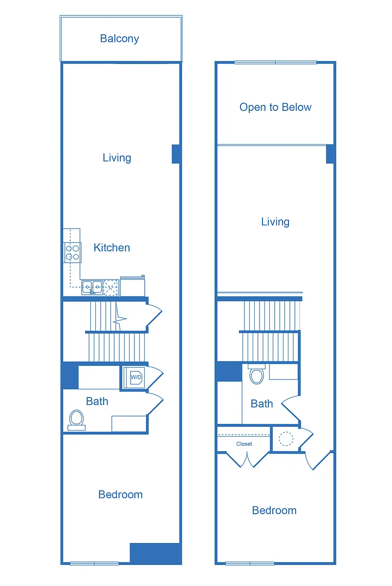 Floor plan 2 Bed 2 Bath_2F