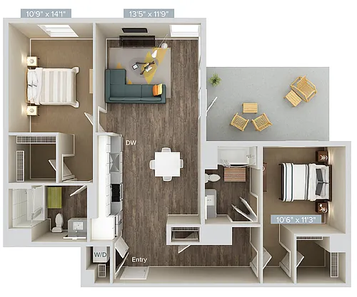 Floor plan B21-1161-1418
