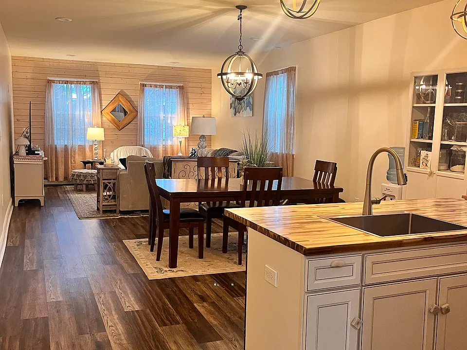 Open concept living are