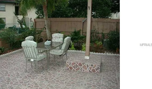 Tiled patio