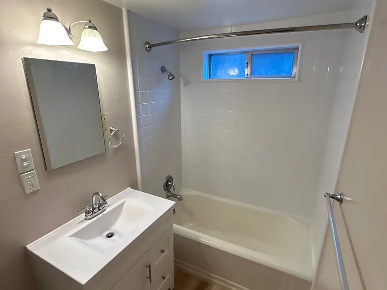 Renovated bathroom.