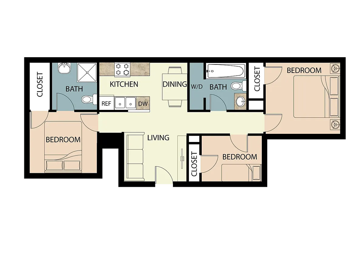 Floor plan 3 Bedroom