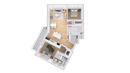 Floor plan 2 Bedroom - 2 Bathroom Signature