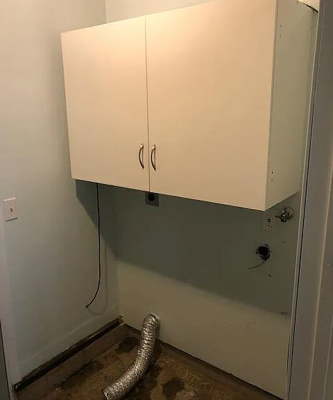This is the space for the washer and dryer.