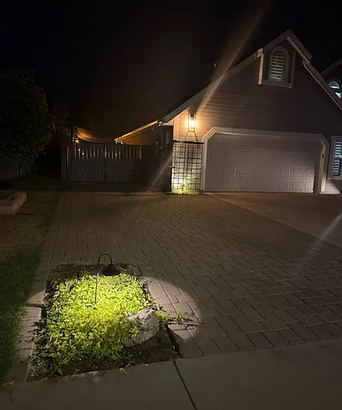 39' long side pavered drive before RV gate