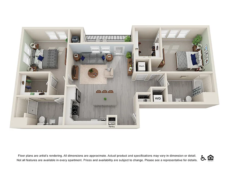 Floor plan 2X2-1177
