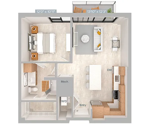Floor plan A6-S-733sfPH01andPH02