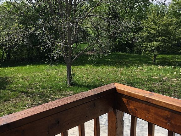 balcony overlooking rear yard