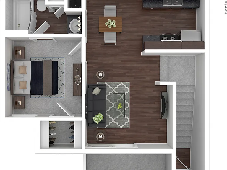 A1R: Beds - 1: Baths - 1: SqFt Range - 550 to 550