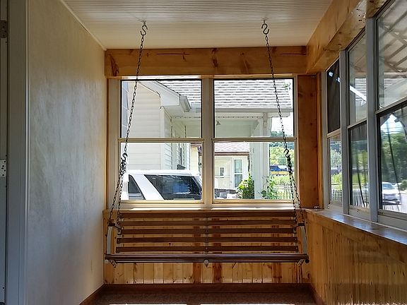 Finished Porch with swing 