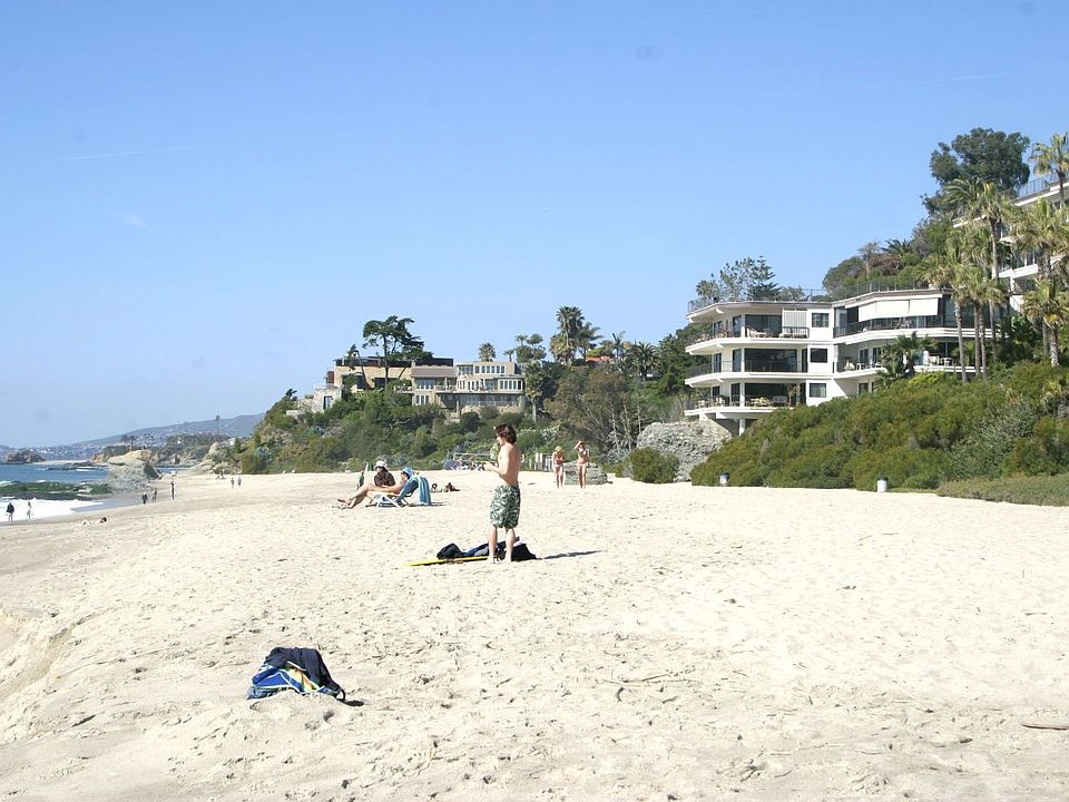 Beach in front of home