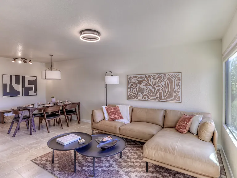 Spacious, Living Area with Natural Light