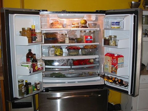 french door, freezer on bottom, purified water