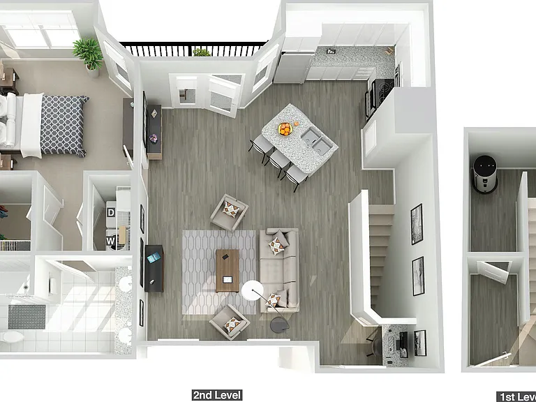 A1K floor plan The Peak at Nichols Plaza