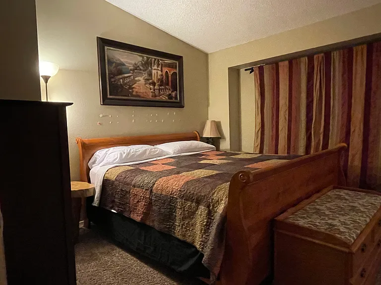 Master bedroom with king size bed