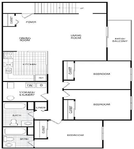 Floor plan 3 BR/2 Bath