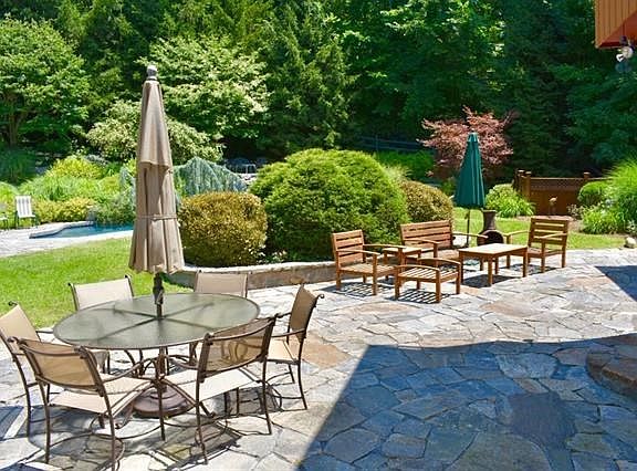 Massive stone patio