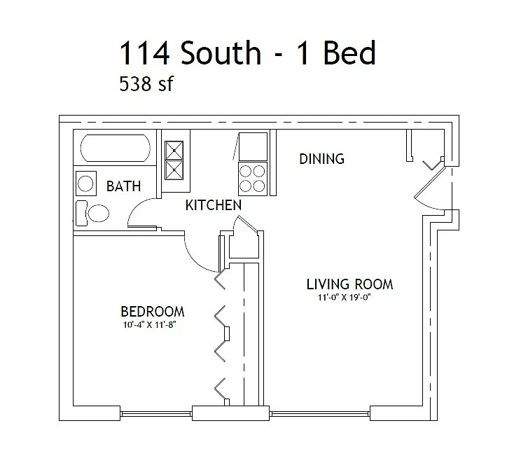 Floor plan 1 Bedroom