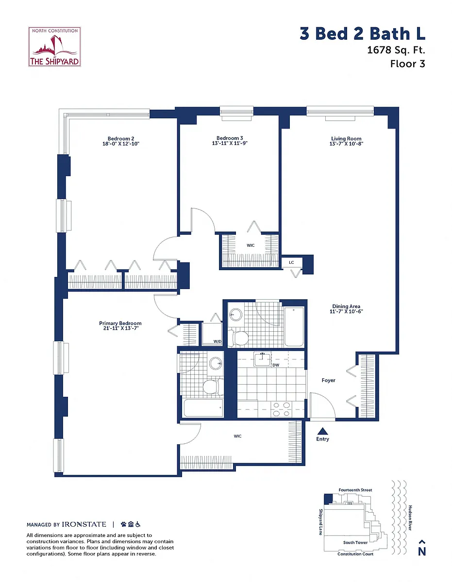 Floor plan 3 Bed 2 Bath L