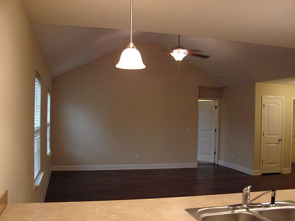 Looking into the living room from galley kitchen.