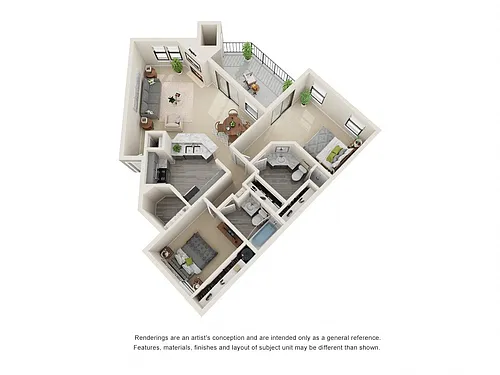 Floor plan B3 - Renovated