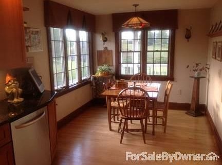 Eat-in kitchen space has lovely views