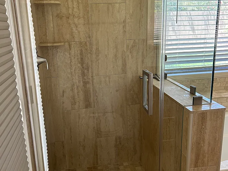 Tile walk in shower