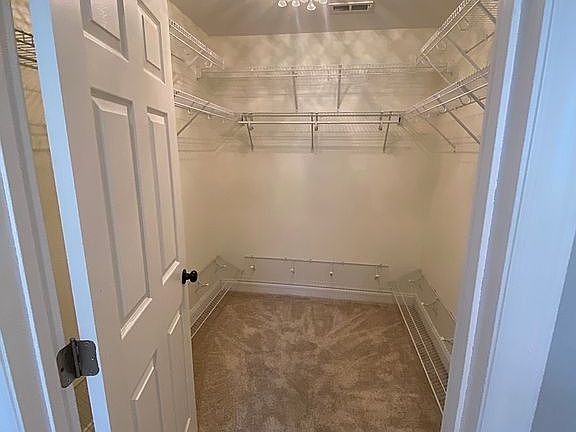 Walk-in closet in master