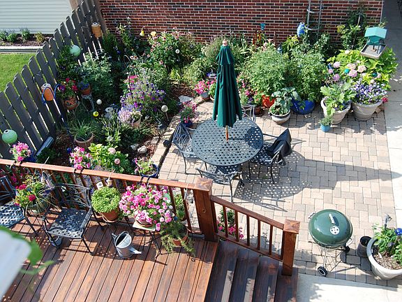 patio area & garden