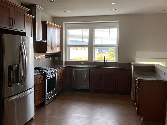 Kitchen with stainless steel appliances