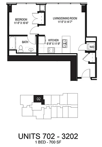 Floor plan 1 Bed/1 Bath-02