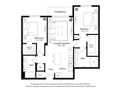 Floor plan B3 - 120