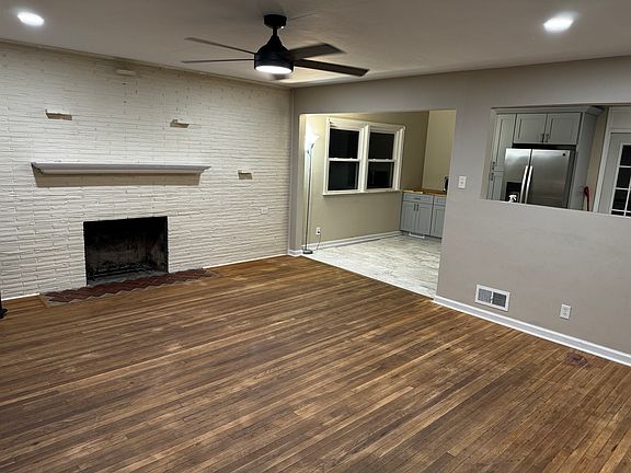 Living room into kitchen