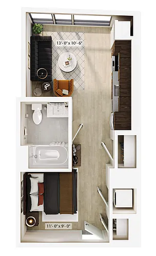 Floor plan Studio-S3