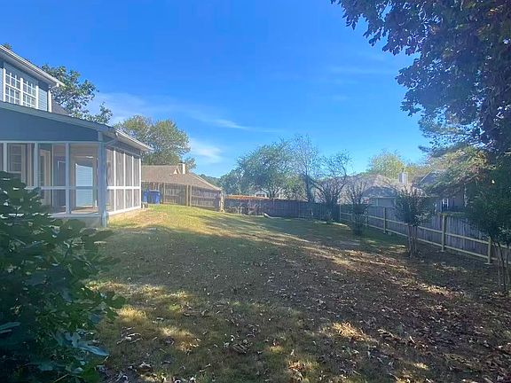 Fenced in back yard