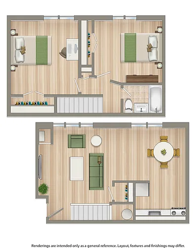Floor plan 2 Bedroom Duplex