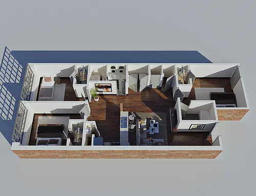 Floor plan Premier Loft - 3 BDR, 2 BTH | ONE UNIT LEFT