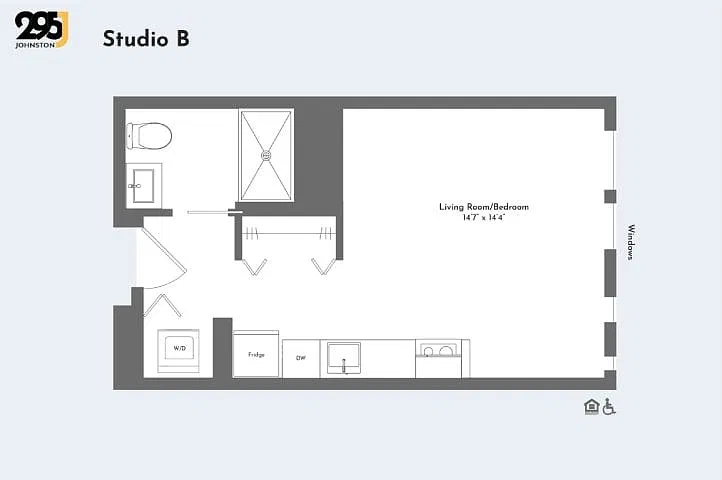 Floor plan Studio B