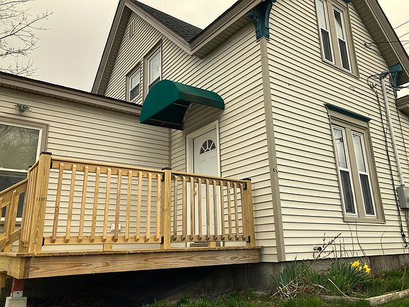 Front door and deck.