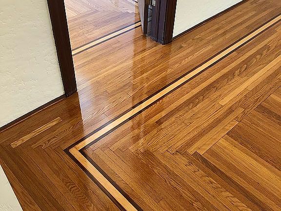 Refinished red oak floors