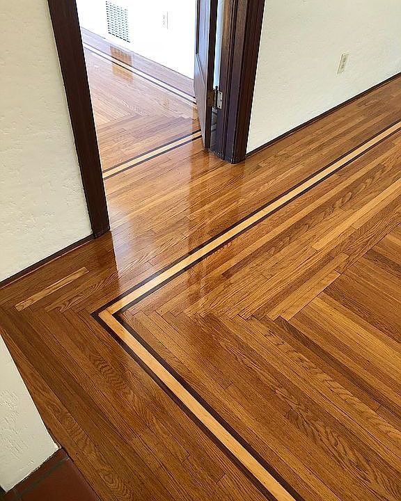Refinished red oak floors